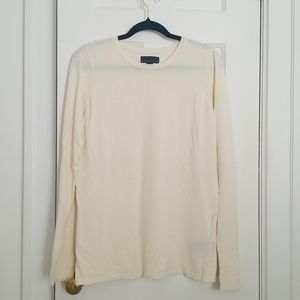 Classic off white, crew neck sweater. Size XL. Nice, soft texture.